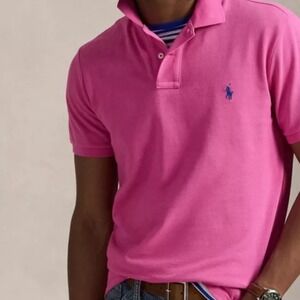 Polo Ralph Lauren Shirt Pink Mens XL Short Sleeve Lightweight Made in USA #